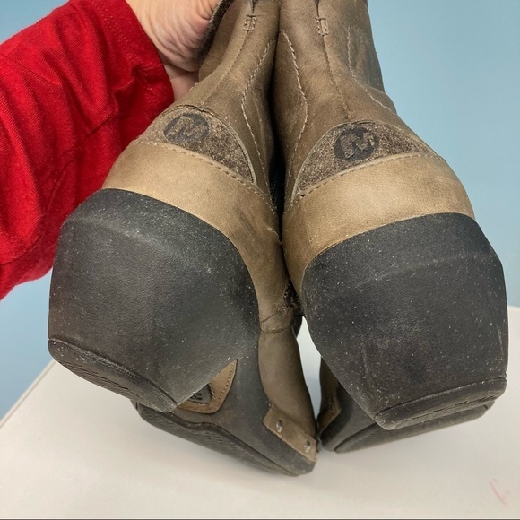 MERRELL LUX Sz 10 Mid Nubuck Leather Moto Style Ankle Boots - Picture 12 of 14